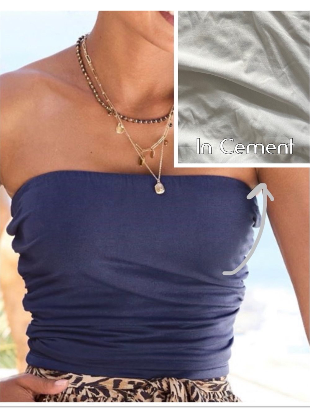 House Of Harlow 1960 Tube Top in Cement